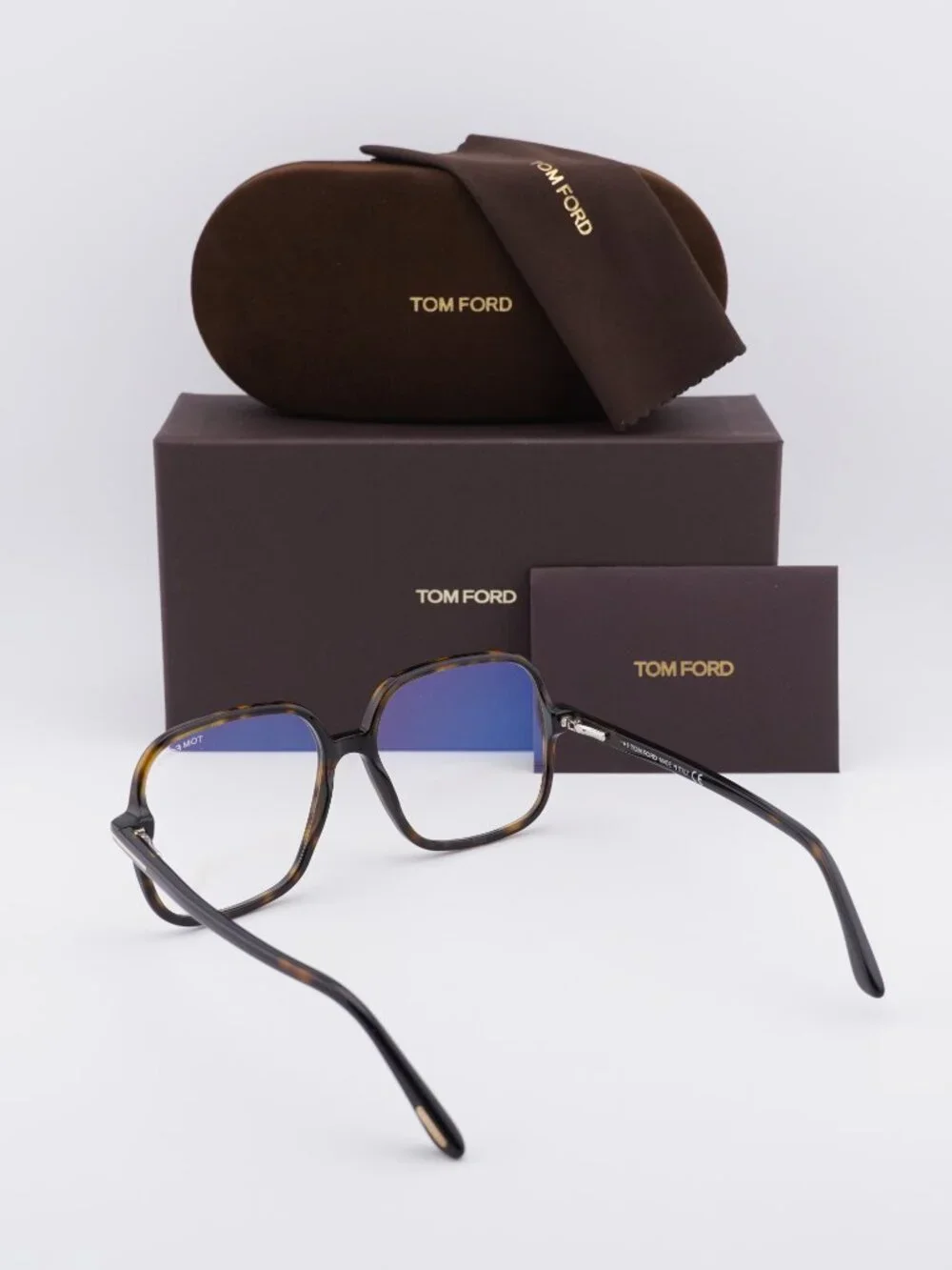 Tom Ford FT5764-B 052 Square Eyeglasses - Dark Havana 56mm